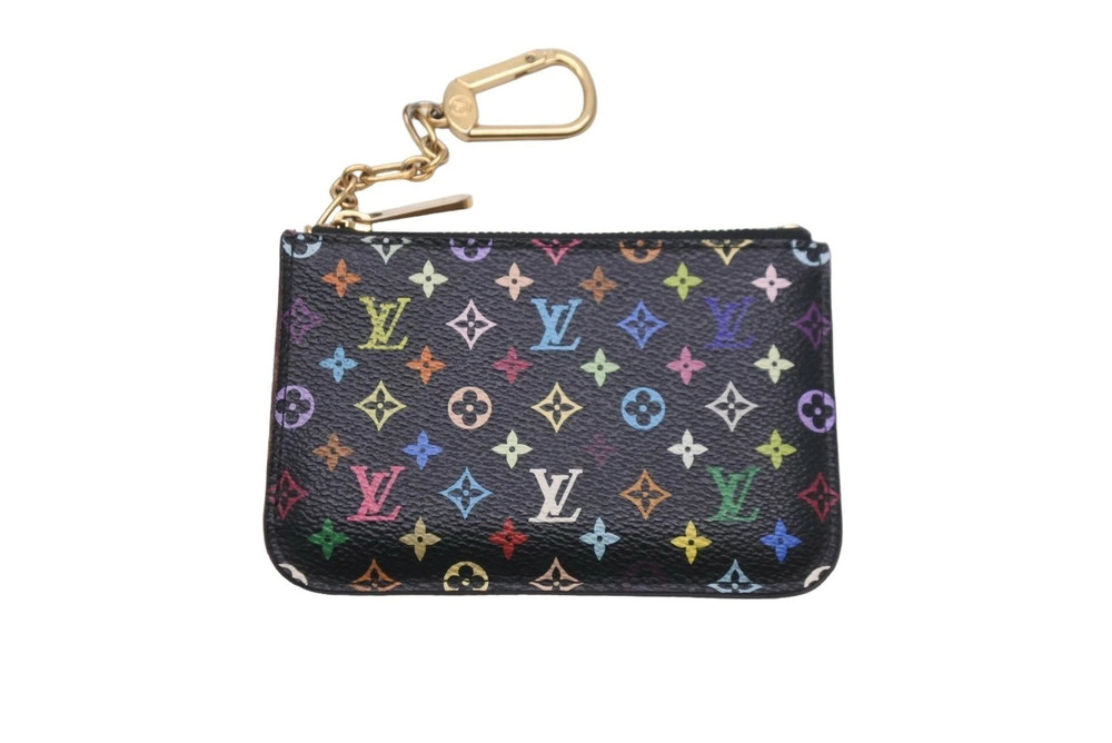 Louis Vuitton Multicolor Monogram Purse coin case Wallet Pochette Brown